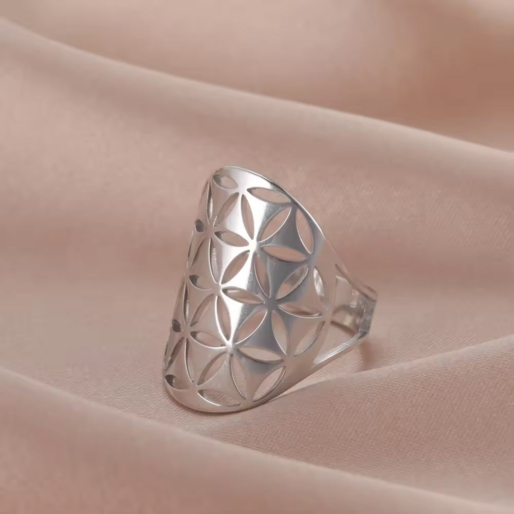 Bague Fleur de Vie Moderne