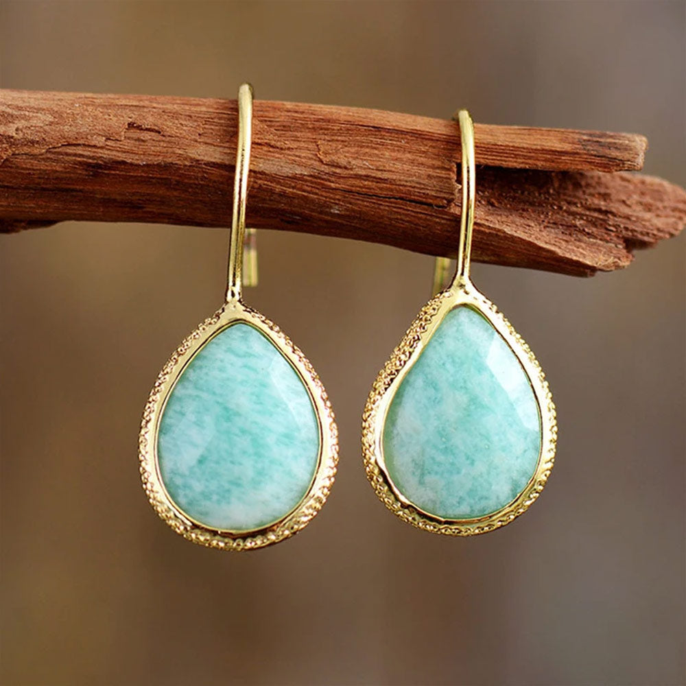 🎁 Boucles d&#39;oreilles &quot;Apaisement&quot; en Amazonite (GRATUIT)