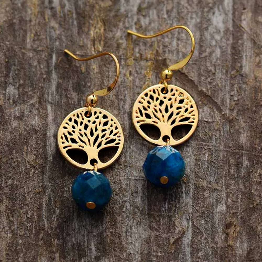 Boucles d&#39;oreilles &quot;Vitalité&quot; en Apatite