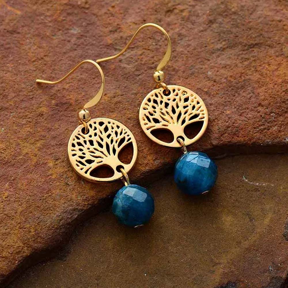 Boucles d&#39;oreilles &quot;Vitalité&quot; en Apatite