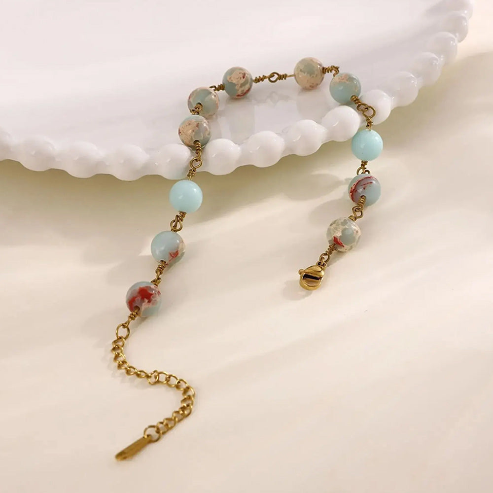 Bracelet &quot;Charme&quot; en Turquoise Impériale