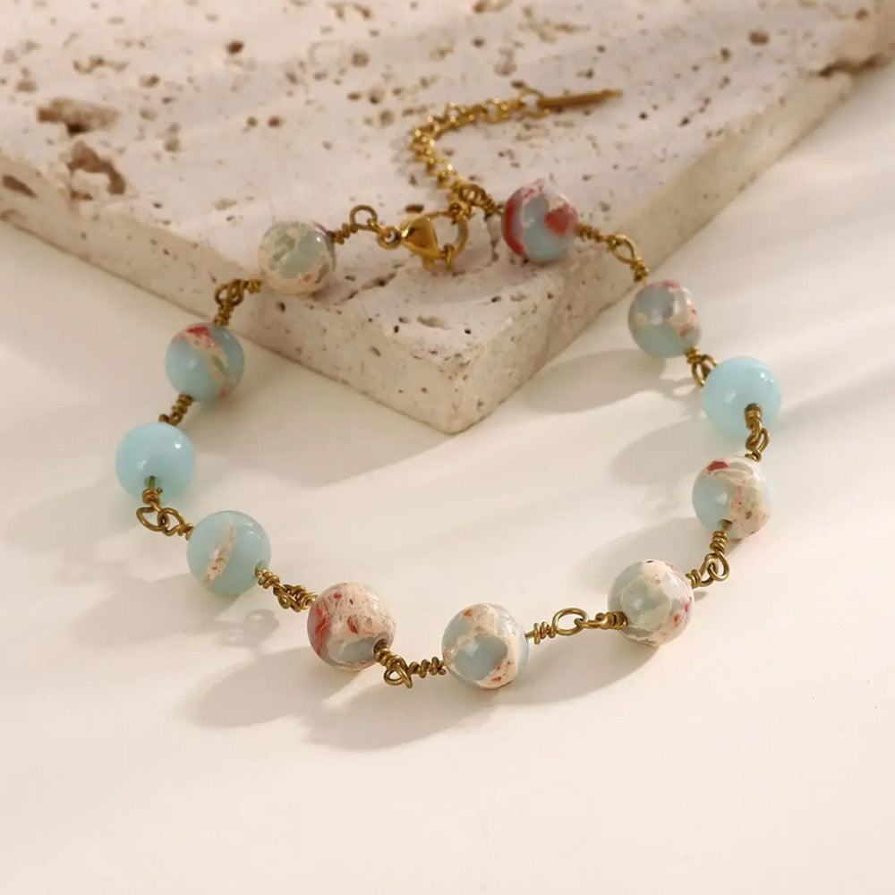 Bracelet &quot;Charme&quot; en Turquoise Impériale