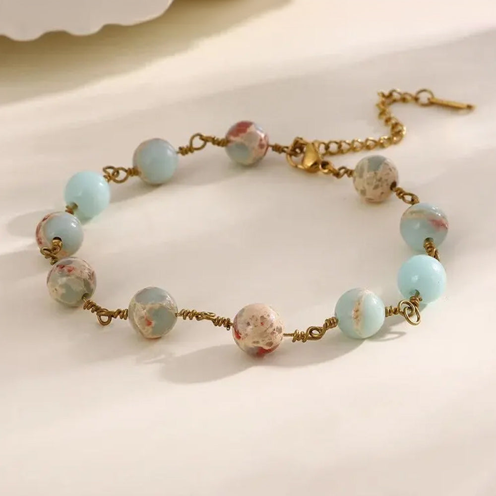 Bracelet &quot;Charme&quot; en Turquoise Impériale