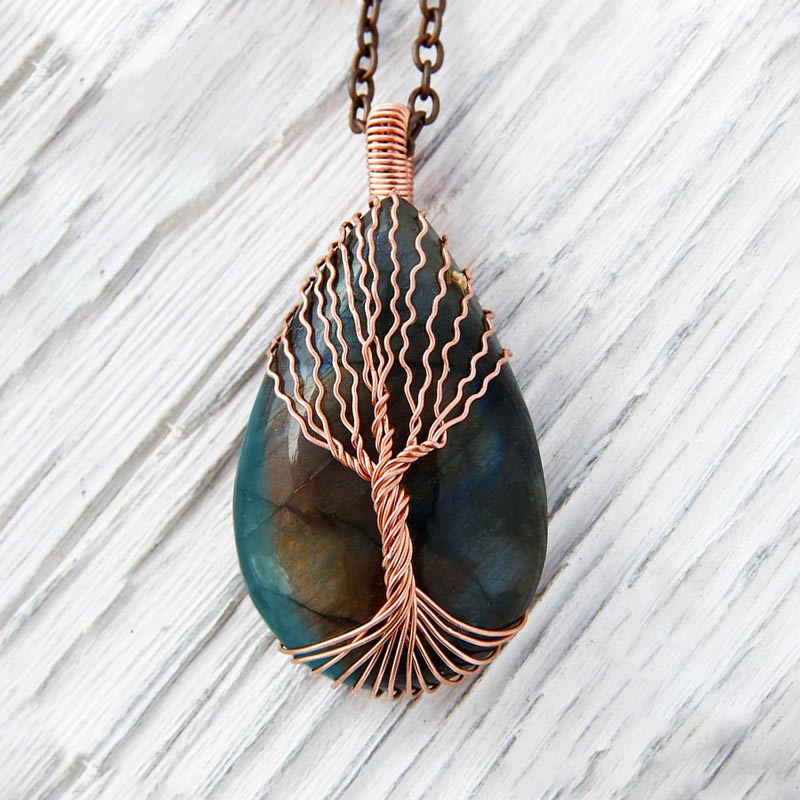 Collier en pierre Labradorite – Emalaya Shop